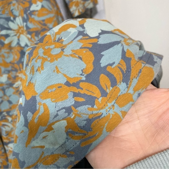 NWOT PACT Organic Cotton Blue Floral Open Back Fit & Flare Midi Party Dress - Picture 7 of 7